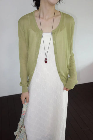 [10 colors] Michichi Sheer Round Cardigan