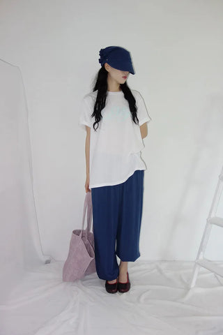 [2 colors] Forty flattering banding harem pants