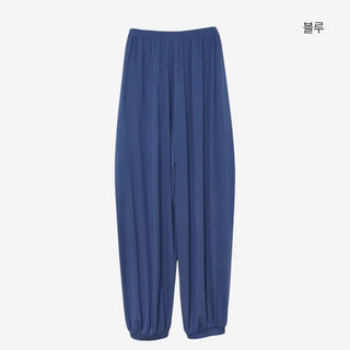 [2 colors] Forty flattering banding harem pants