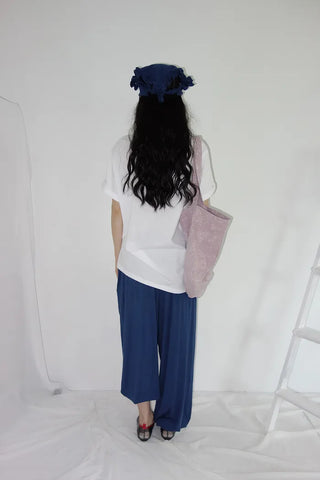 [2 colors] Forty flattering banding harem pants