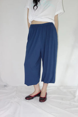 [2 colors] Forty flattering banding harem pants