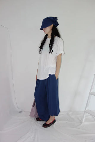 [2 colors] Forty flattering banding harem pants