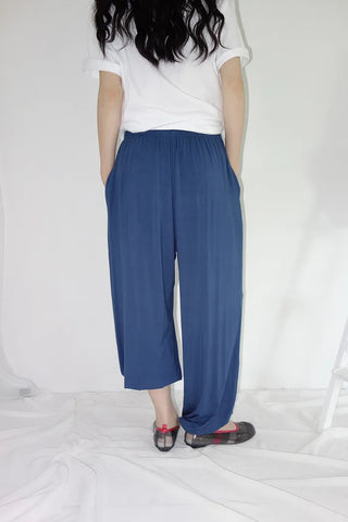 [2 colors] Forty flattering banding harem pants