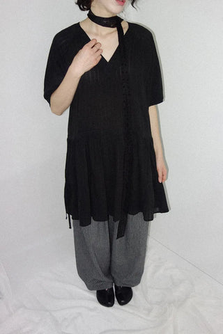 [2 colors] Karma String Stripe Dress