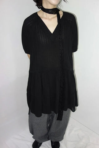 [2 colors] Karma String Stripe Dress