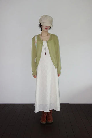Fifty-Perforated Long Dress