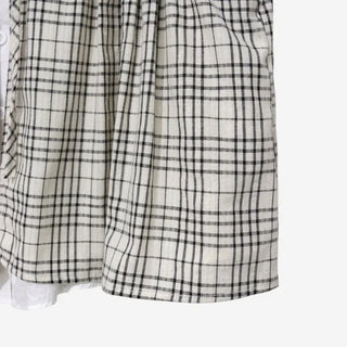 [2 colors] Aline Layered Check Blouse