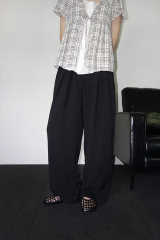 [4 colors] Ice Pintuck Wide Pants
