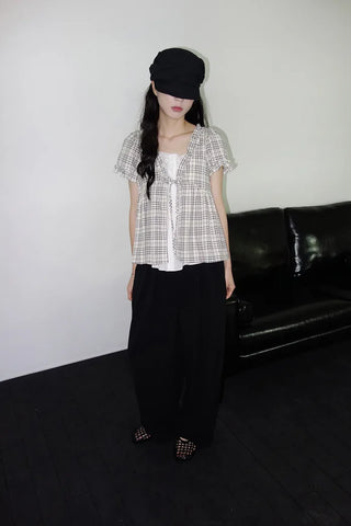 [4 colors] Ice Pintuck Wide Pants