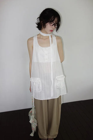 [4 colors] Ice Pintuck Wide Pants