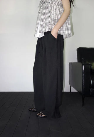 [4 colors] Ice Pintuck Wide Pants