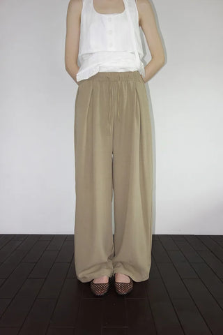 [4 colors] Ice Pintuck Wide Pants