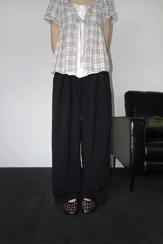 [4 colors] Ice Pintuck Wide Pants