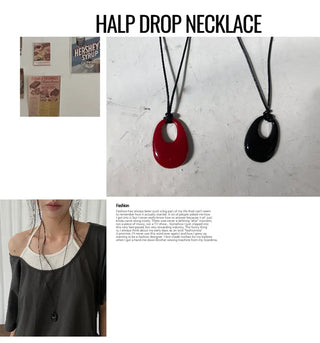 [2 colors] Drop Necklace