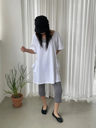 [2 colors] Layered Halter Neck Pocket Dress