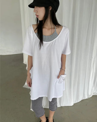 [2 colors] Striped French Leggings