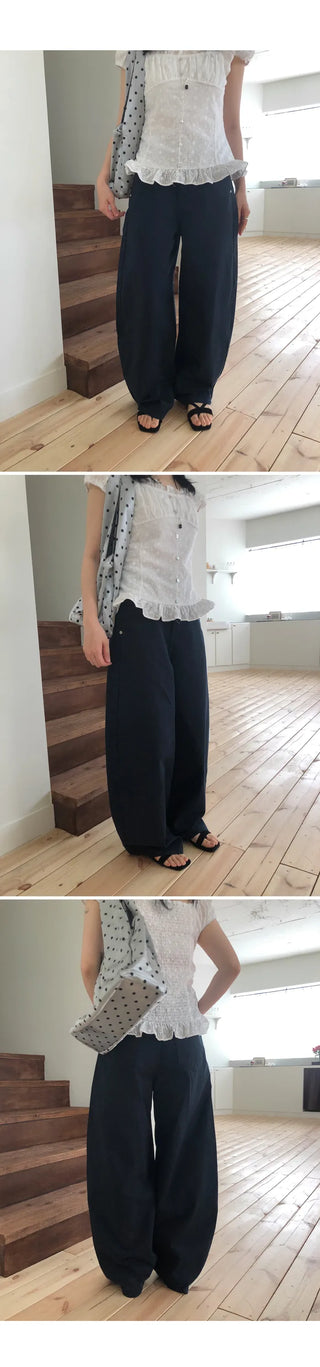 [Summer/Off-Shoulder/Travel Look] Marina Embroidery Short-Sleeve Blouse
