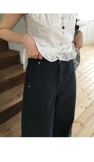[Summer/Off-Shoulder/Travel Look] Marina Embroidery Short-Sleeve Blouse