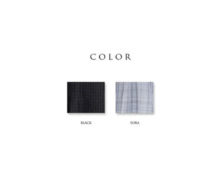 [2 colors] Lily Frill Check Short Sleeve Blouse