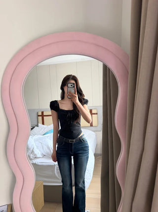 [2 colors] Chloe Shirred Puff Blouse