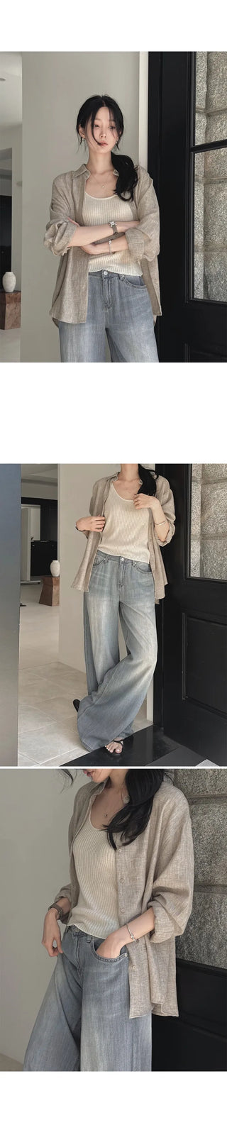 [Length selectable] Slow & Susie Chemistry Summer Wide Denim Pants