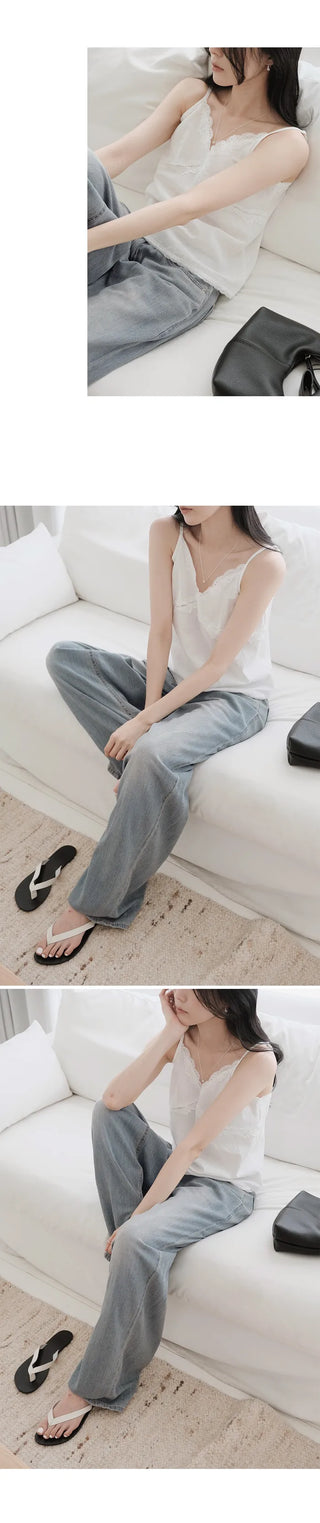 [Length selectable] Slow & Susie Chemistry Summer Wide Denim Pants