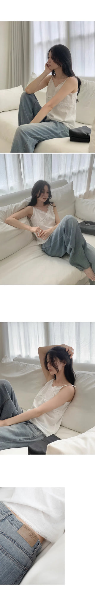 [Length selectable] Slow & Susie Chemistry Summer Wide Denim Pants