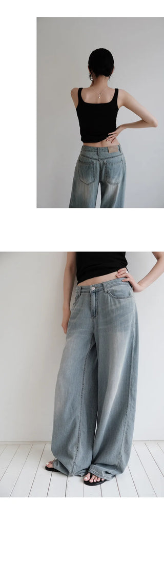[Length selectable] Slow & Susie Chemistry Summer Wide Denim Pants