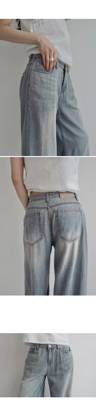 [Length selectable] Slow & Susie Chemistry Summer Wide Denim Pants