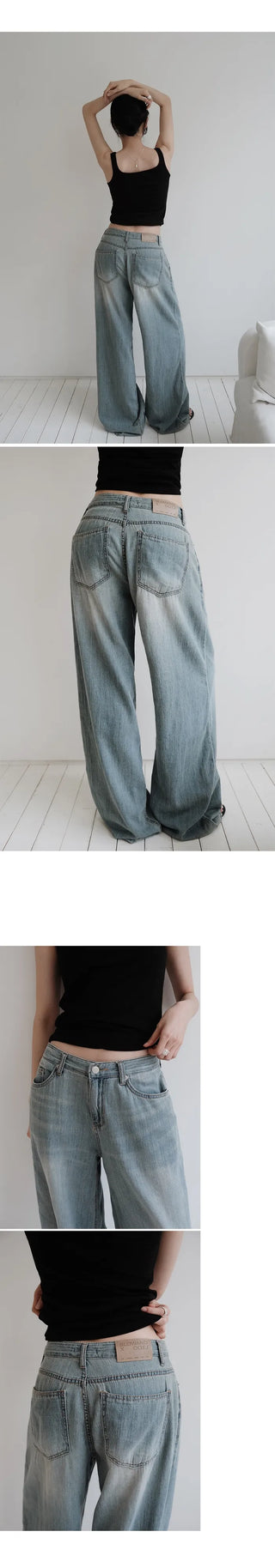 [Length selectable] Slow & Susie Chemistry Summer Wide Denim Pants
