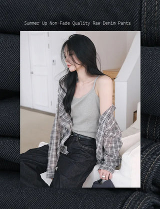 Summer Up Non-Fade Quality Low Denim Pants