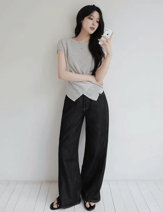 Summer Up Non-Fade Quality Low Denim Pants