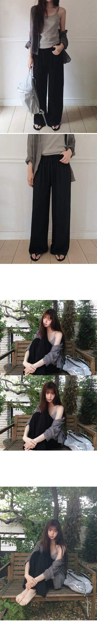 [3 colors] Natural Fit Linen Banding Pants