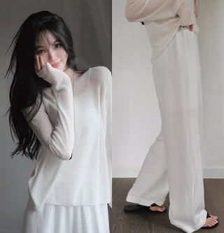 [3 colors] Natural Fit Linen Banding Pants