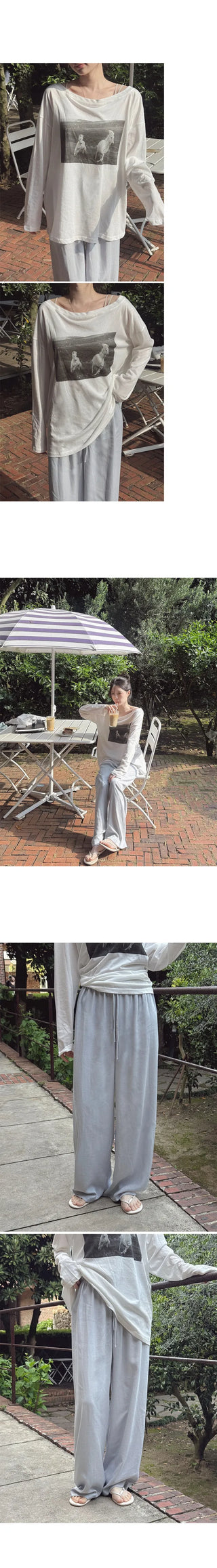 [3 colors] Natural Fit Linen Banding Pants