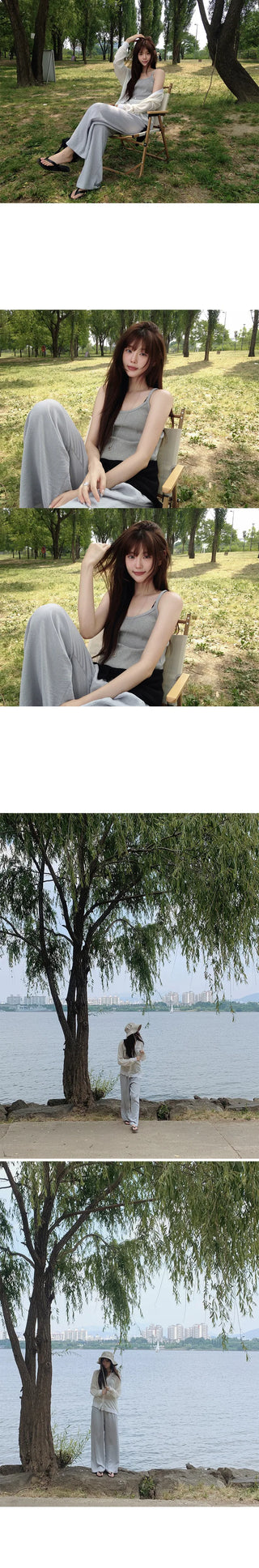 [3 colors] Natural Fit Linen Banding Pants
