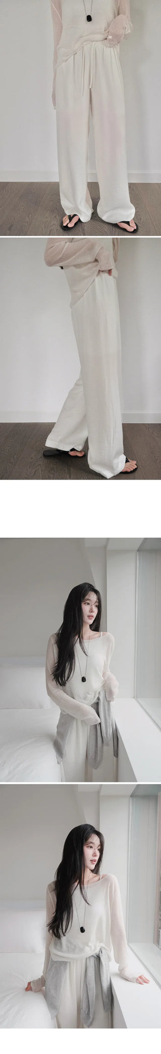 [3 colors] Natural Fit Linen Banding Pants