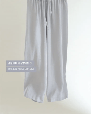 [3 colors] Natural Fit Linen Banding Pants