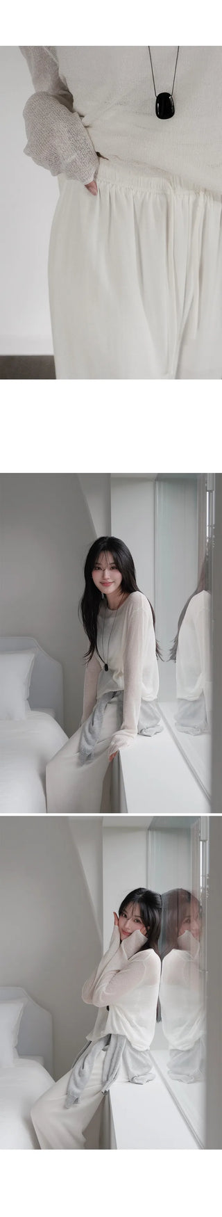 [3 colors] Natural Fit Linen Banding Pants