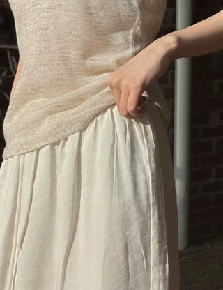 [2 colors] Sunday Flow Fit Long Skirt