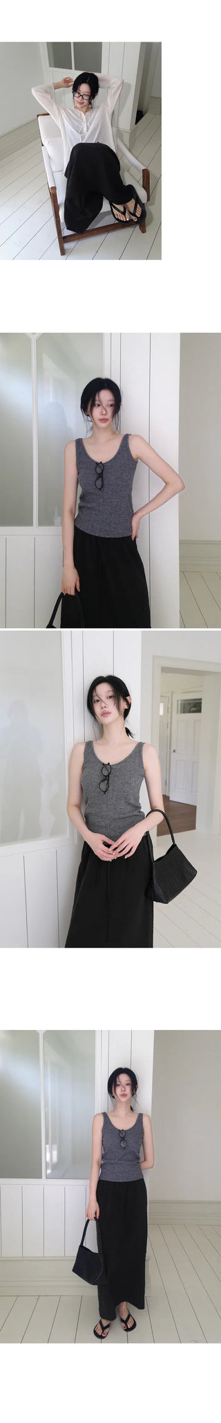 [2 colors] Sunday Flow Fit Long Skirt
