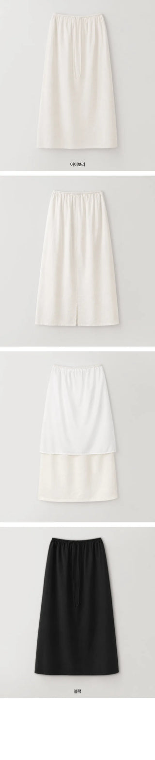 [2 colors] Sunday Flow Fit Long Skirt