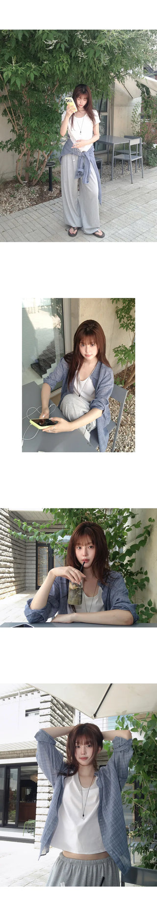 [5 colors] Essential Semi U-neck Short Sleeve T-shirt