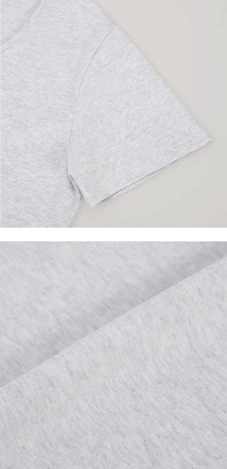 [5 colors] Essential Semi U-neck Short Sleeve T-shirt