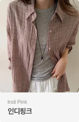 [3 colors] Brushed Summer Tencel Check Shirt