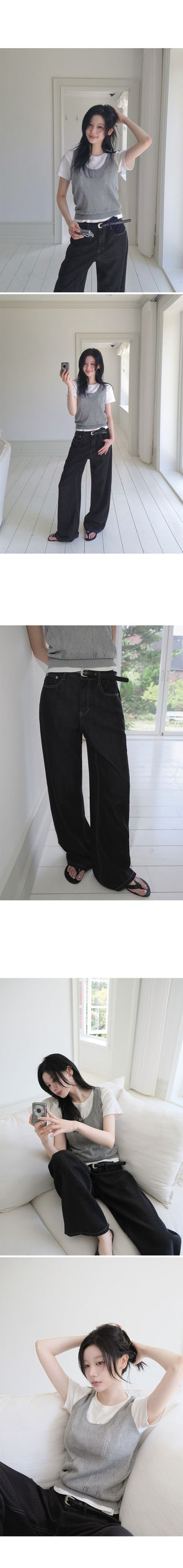 Slow & Susie Flow Fit Stain-Resistant Raw Denim Pants