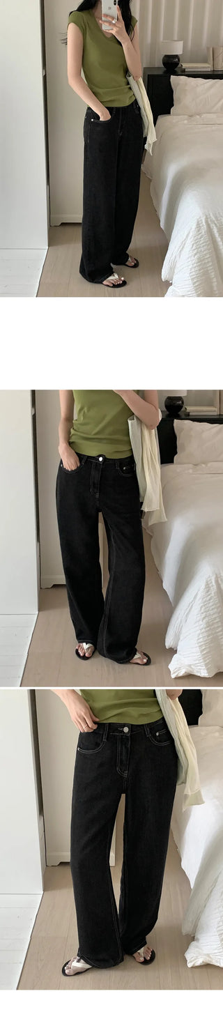 Slow & Susie Flow Fit Stain-Resistant Raw Denim Pants