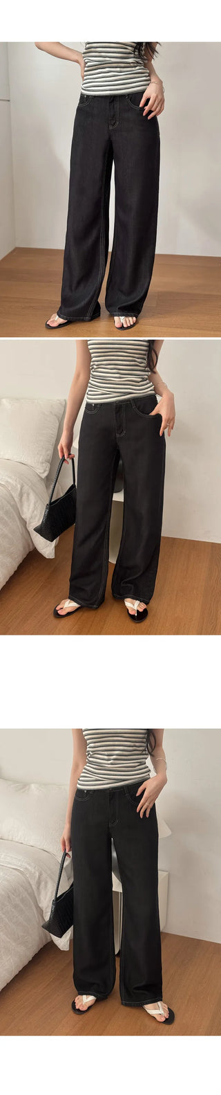 Slow & Susie Flow Fit Stain-Resistant Raw Denim Pants