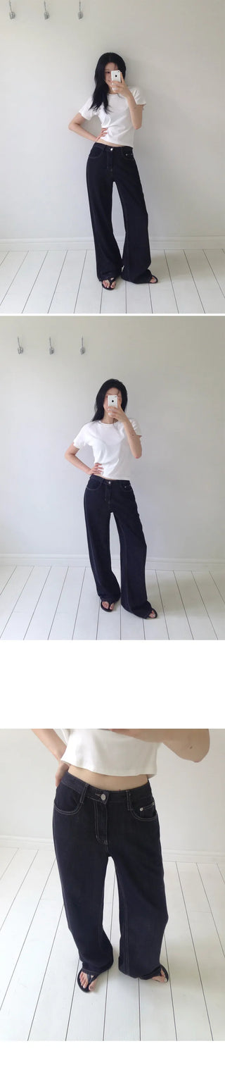Slow & Susie Flow Fit Stain-Resistant Raw Denim Pants