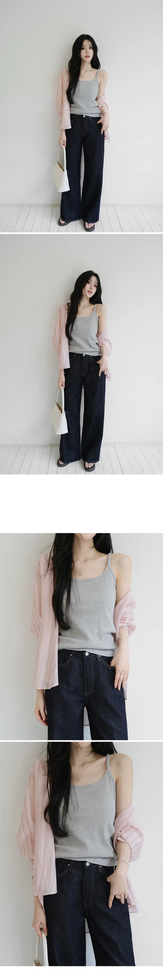 [3 colors] Watery Tencel Stripe Soft Shirt